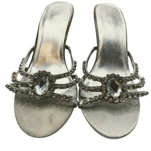 New! Elegant Silver Rhinestones Women's Sandals